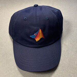 Navy Blue Cap with Colorful Embroidery